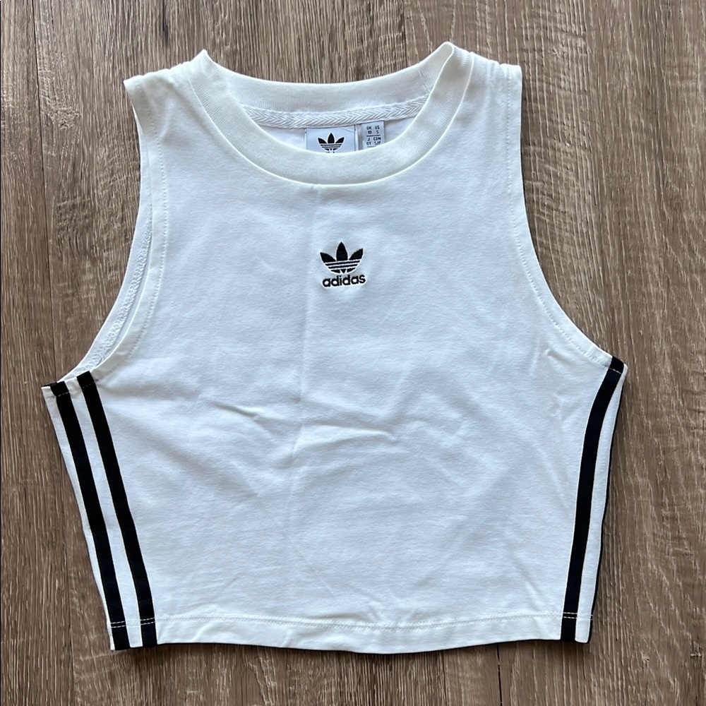 Adidas Women's White Crop Top
